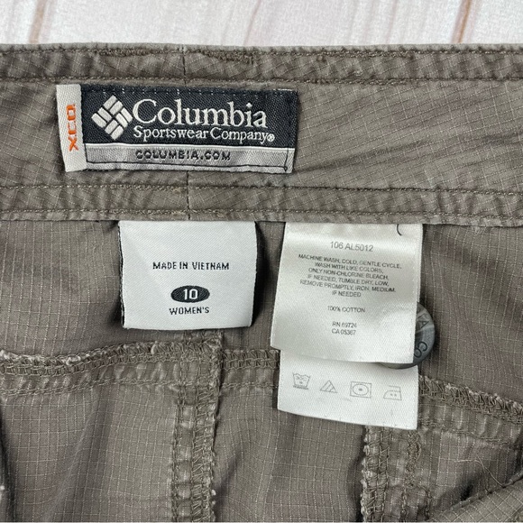 Columbia Straight Utility Cargo Skirt Womens 10 Green Khaki Outdoor Hiking Y2K - Picture 12 of 15